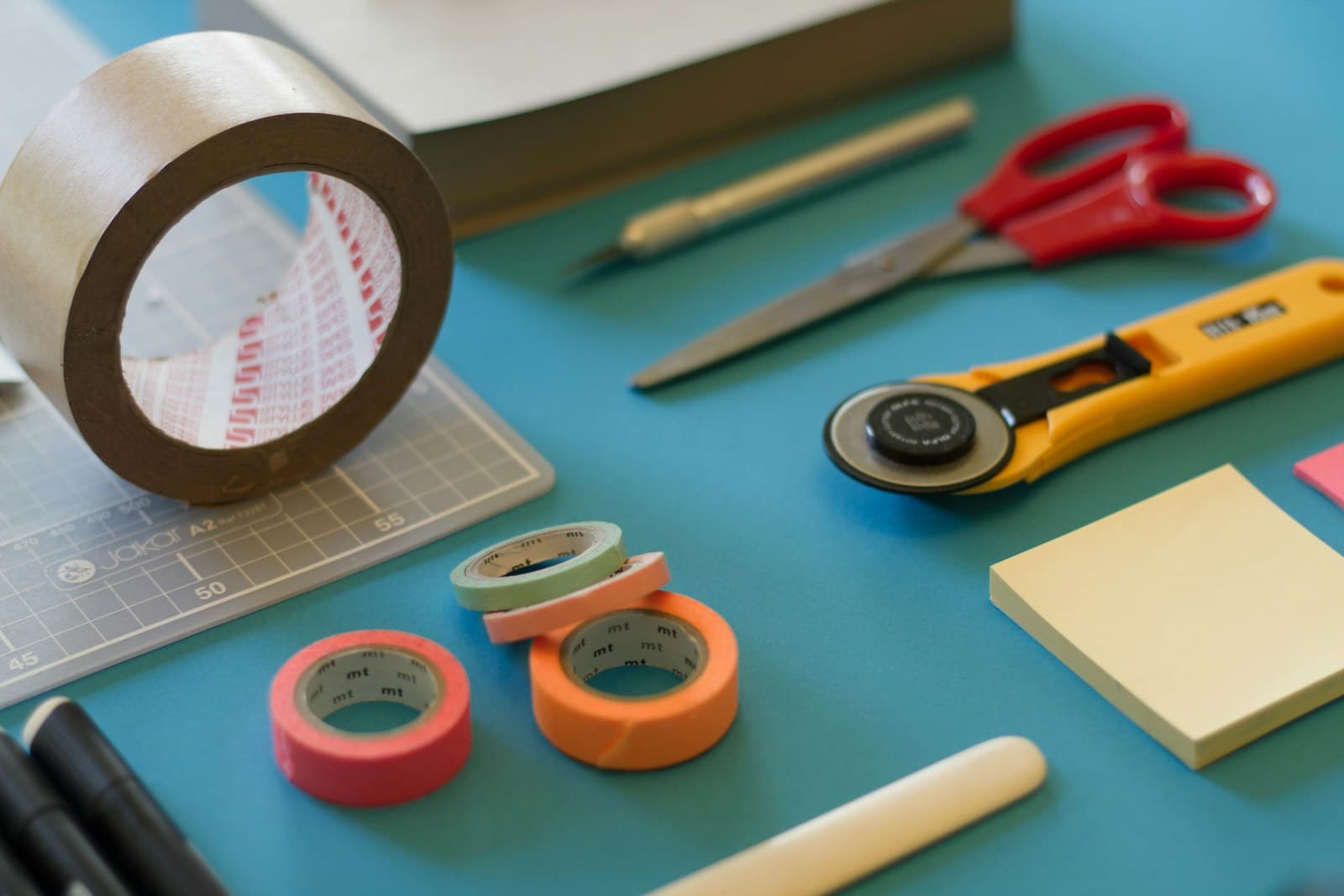 Antique objects and reference materials arranged for careful review